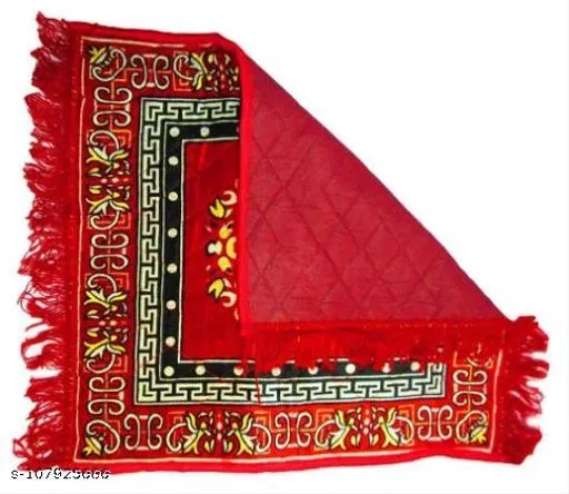 Velvet Prayer Mat (Red, Yellow, Small)