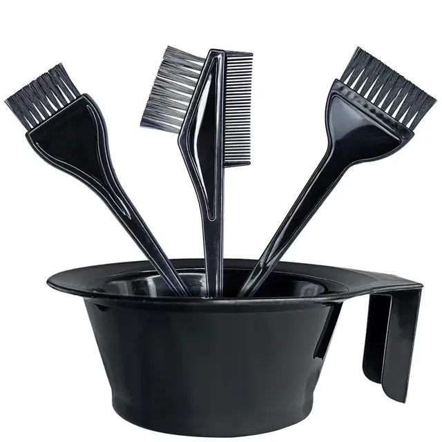 Latest Hair Colour Mixing Kit 1 Bowl and 3 Brushes (Black)