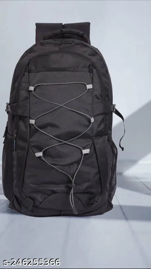 Nylon Backpack for Men & Women, Black