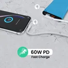 पोर्ट्रॉनिक्स कनेक्ट एल सी टू सी केबल नायलॉन ब्रेडेड 1.2m 60w