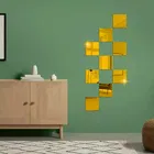 Acrylic Square Shaped Wall Mirror Stickers 