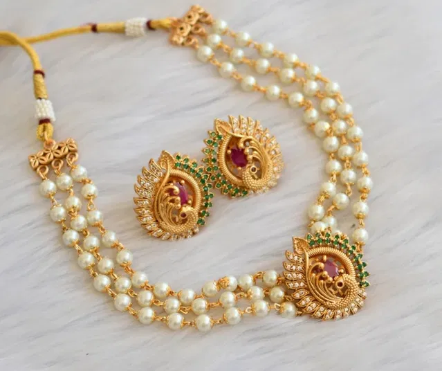 Party Wear Jewellery Set for Women (Red, Free Size)