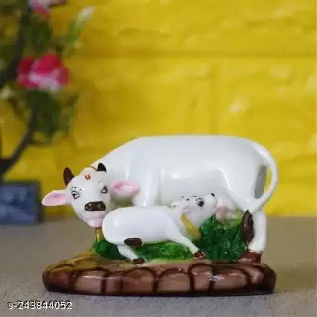 Kamdhenu Cow Showpieces (White)