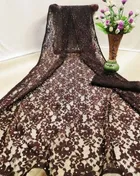 Net Solid Saree for Women 