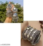 Combo Oxidised Bangle with earring