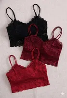 Cotton Solid Padded Bras for Women, Multicolour, Pack of 3 