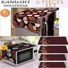KANUSHI Industries® 1 Pc Microwave/Oven Top Cover + 1 Pc Fridge/Refrigerator Top Cover + 4 Fridge Mate