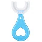 Silicone U Shaped Baby Tooth Brush with 360 Degree Soft Bristles (Multicolor)