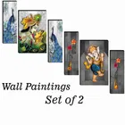 MDF 2 Pcs Designer Wall Painting for Home & Office 