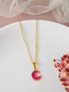 Gold Plated Chain & Pendant for Women & Girls 