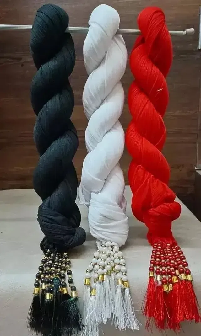 Lycra Solid Dupatta for Women (Multicolor, Pack of 3)