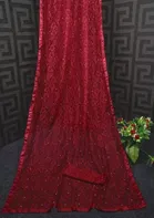 Net Solid Saree for Women 