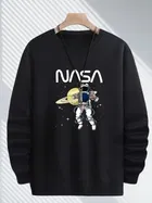 Fleece Printed Sweatshirt for Men 