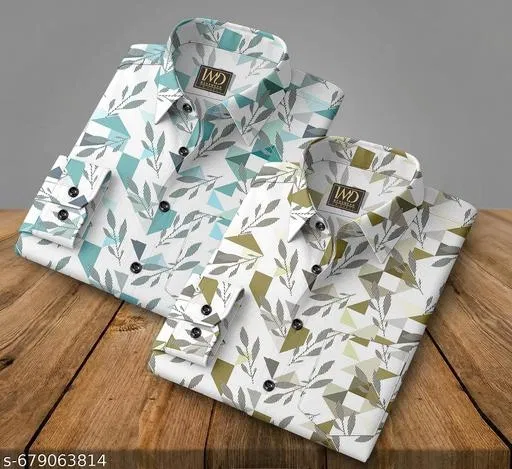 Printed Shirts for Men (Multicolor, XL)