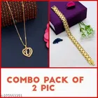 Alloy Pendant with Chain & Bracelet for Women 