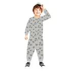 Cotton Printed Nightsuit for Kids (Grey, 0-3 Months)