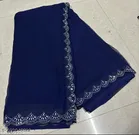 Georgette Saree for Women, Blue 