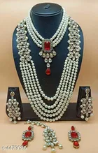 Diva Stylish Alloy & Pearl Women's Jewellery Set