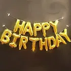Happy Birthday Letters Foil Balloons for Party Decoration (Multicolor, 16 inches) (Set of 1)