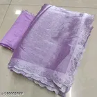Jimmy Choo Solid Saree For Women, Lavender