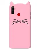 Silicone Mobile Back Cover for Realme RMX2027 / Realme_C3 (Pink)