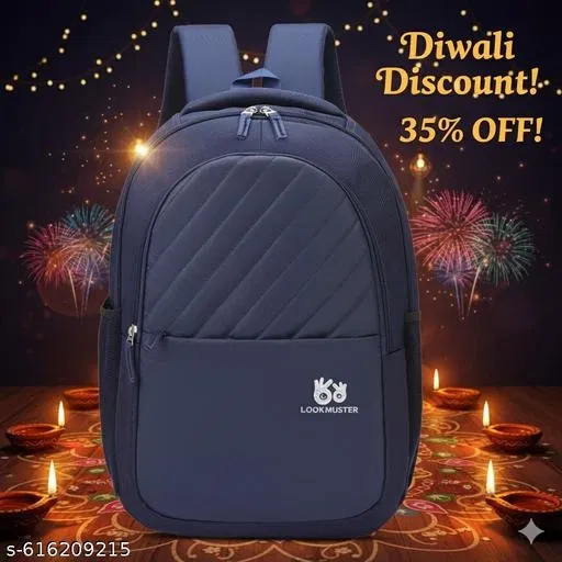 Polyester Backpack for Men & Women, Blue