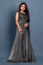 Lycra Blend Embellished Saree for Women 