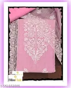 Embroidered Lucknowi Chanderi Cotton 5.85 meter 
