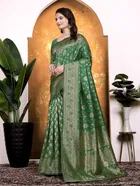 Banarasi Silk Jacquard Embroidery Saree for Women 
