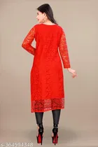 Net Kurti for Women,  Orange  