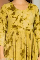 Rayon Kurti for Women, Yellow 