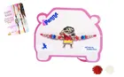 Alloy Rakhi with Greeting Card & Roli Chawal 