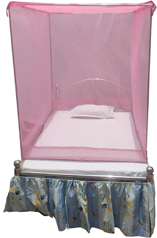 Single Bed Mosquito Net (Pink, 6x3 feet)