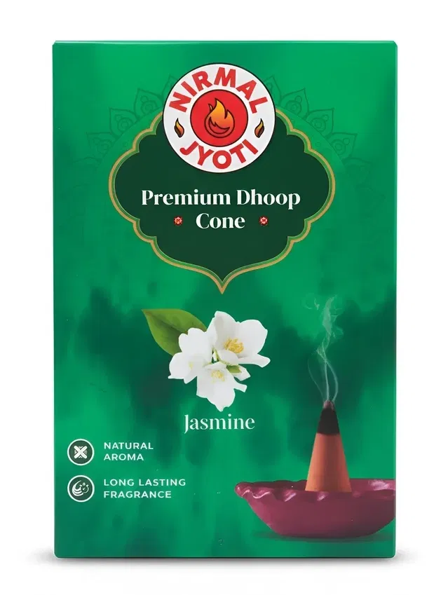 निर्मल ज्योति जैस्मिन ड्राई कोन धुप 10 Pcs