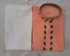Solid Show Button Kurta Set for Men 