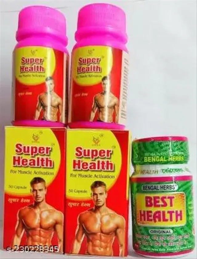 Bengal Herbs Best Health Capsule For Complete Good Health Capsule & Super Health Capsule Men And Women Combo Pack Of 3