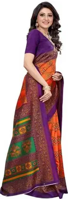 SVB चेक्स प्रिंटेड साड़ी फॉर वीमेन 