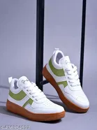 Solid Synthetic TPR Sole Sneakers for Women 