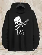 Fleece Printed Hoodie for Men 