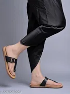 Shoetopia Girls Solid Flat Sandals Black Size 3