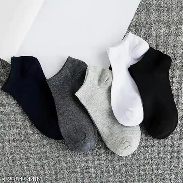 Cotton Socks for Men (Multicolor, Set of 5)