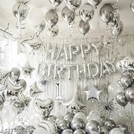 52 Pcs 1st Birthday Decoration kit, Multicolour, Set of 1