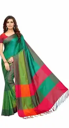 SVB चंदेरी सिल्क साड़ी फॉर विमेंस 