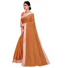 सिद्धिदाता टेक्सटाइल विमेंस कॉटन साड़ी विद अन-स्टीट्च्ड ब्रोकेड ब्लाउज पीस 