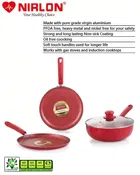 Aluminium Non Stick Tawa, Sauce Pan & Kadahi with Lid 