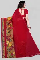 Georgette Printed Saree for Women 