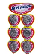 SHAGUN Metal Dil Se Steel Scrubber (15 g, Set of 6)