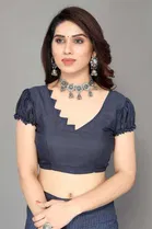 Casual Georgette Women Printed Saree With Unstitched Blouse 