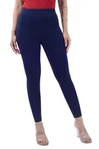 Rupa Cotton Lycra Ankle Length Legging for women, Navy Blue (Free Size)