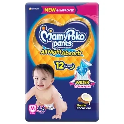 मैमीपोको पैंट्स ऑल नाइट एब्ज़ॉर्ब (medium) - 46 डायपर